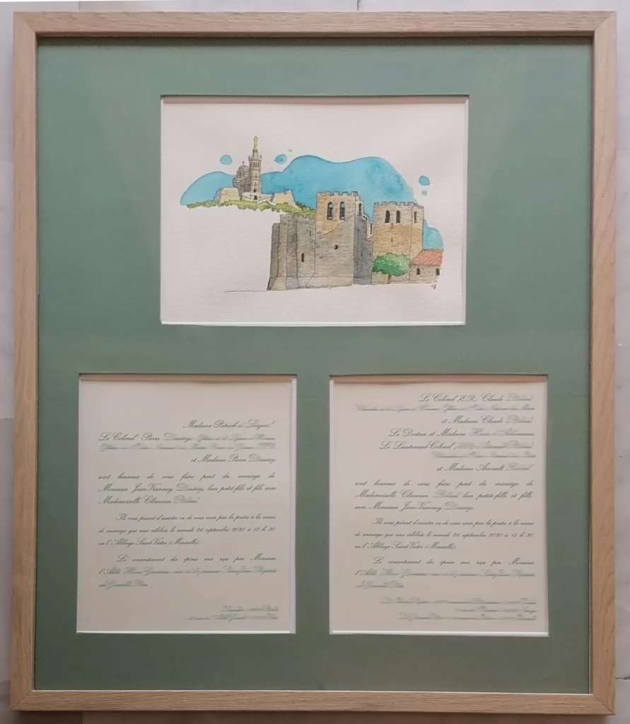 Faire-Part de mariage encadré