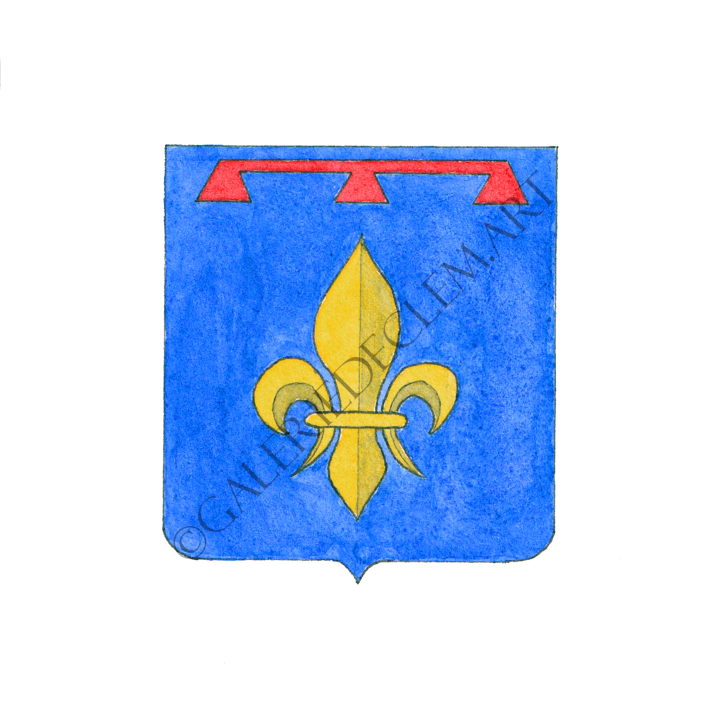 Blason de la Provence. Aquarelle sur papier 300g/m2 - 13x13 cm